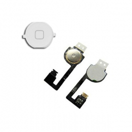 Nappe + Bouton Home blanc pour IPHONE 4