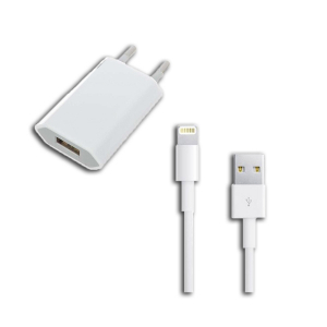 Pack prise + câble USB lightning blanc pour IPHONE 5 / 6 / 7
