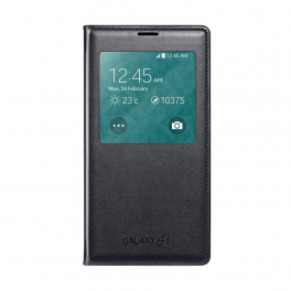 Coque S-View Cover pour SAMSUNG Galaxy S5 - Noir