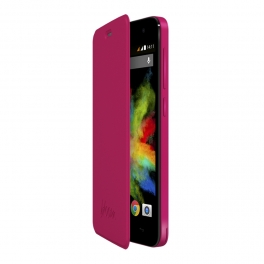 Folio coque support WIKO pour BLOOM - Fuchsia