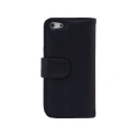 Folio coque support cuir pour IPHONE 5/5C/5S - Noir