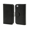 Folio coque support cuir pour IPHONE 4/4S - Noir