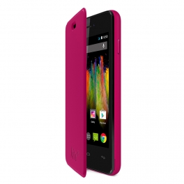 Folio coque arrière WIKO KITE - Fuchsia