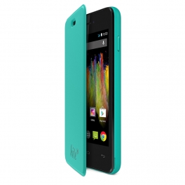 Folio coque arrière WIKO KITE - Turquoise