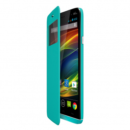 Folio coque arrière High Vision WIKO SLIDE - Turquoise