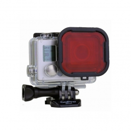 Filtre renforcé pour GoPro Hero 3+ / Hero 4 - Rouge