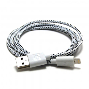 Câble Lightning renforcé pour IPHONE 5/5C/5S & IPAD 4/Mini/Air - 1m - Blanc