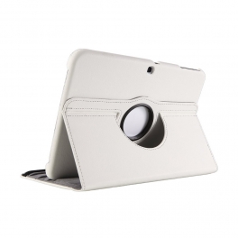 Coque Folio Support Rotation 360° pour SAMSUNG GALAXY TAB 2 10.1" - P5100 / P7500 - Blanc