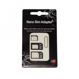 Adaptateurs carte SIM - 4 en 1 - Ejecteur inclus - Noir