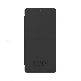 Folio coque arrière WIKO pour SELFY 4G - Noir