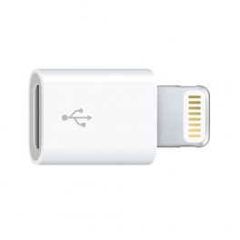 Adaptateur micro USB vers Lightning pour APPLE iPhone 5 / 6 et IPAD 4 / Mini / Air - Blanc