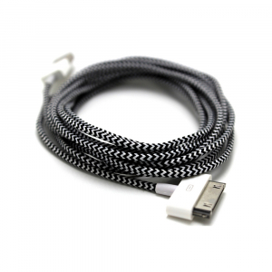 Câble USB renforcé pour IPHONE 3G/3GS/4/4S & IPAD 2/3 - Noir