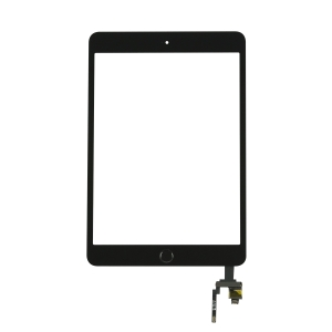 Vitre tactile avec IC + Bouton Home pour APPLE IPAD MINI 3 - Noir