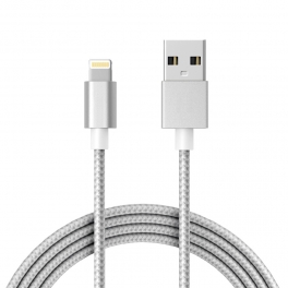 Câble USB / Lightning renforcé - 1,80m - Blanc