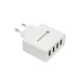 Prise adaptateur secteur USB 4 ports EVERACTIVE - SC400 - 5V / 5A - Blanc