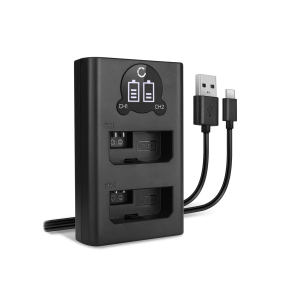 Chargeur de batterie double + USB pour LP-E5 - Canon EOS 1000D / 450D / 500D / Rebel T1i / Rebel XS / Rebel Xsi