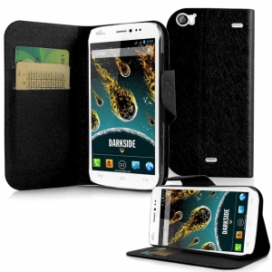 Etui Folio noir pour WIKO DARKSIDE