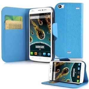 Etui Folio bleu pour WIKO DARKSIDE