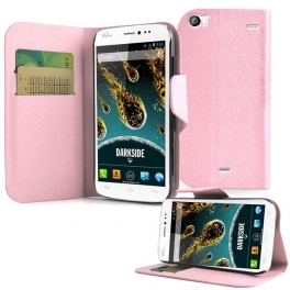 Etui Folio rose pour WIKO DARKSIDE