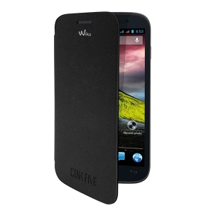 Folio coque arrière WIKO pour CINK FIVE noir