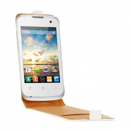 Etui Flip Cover SWISS CHARGER pour WIKO CINK + blanc