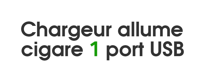 Chargeurs allume-cigare 1 port USB